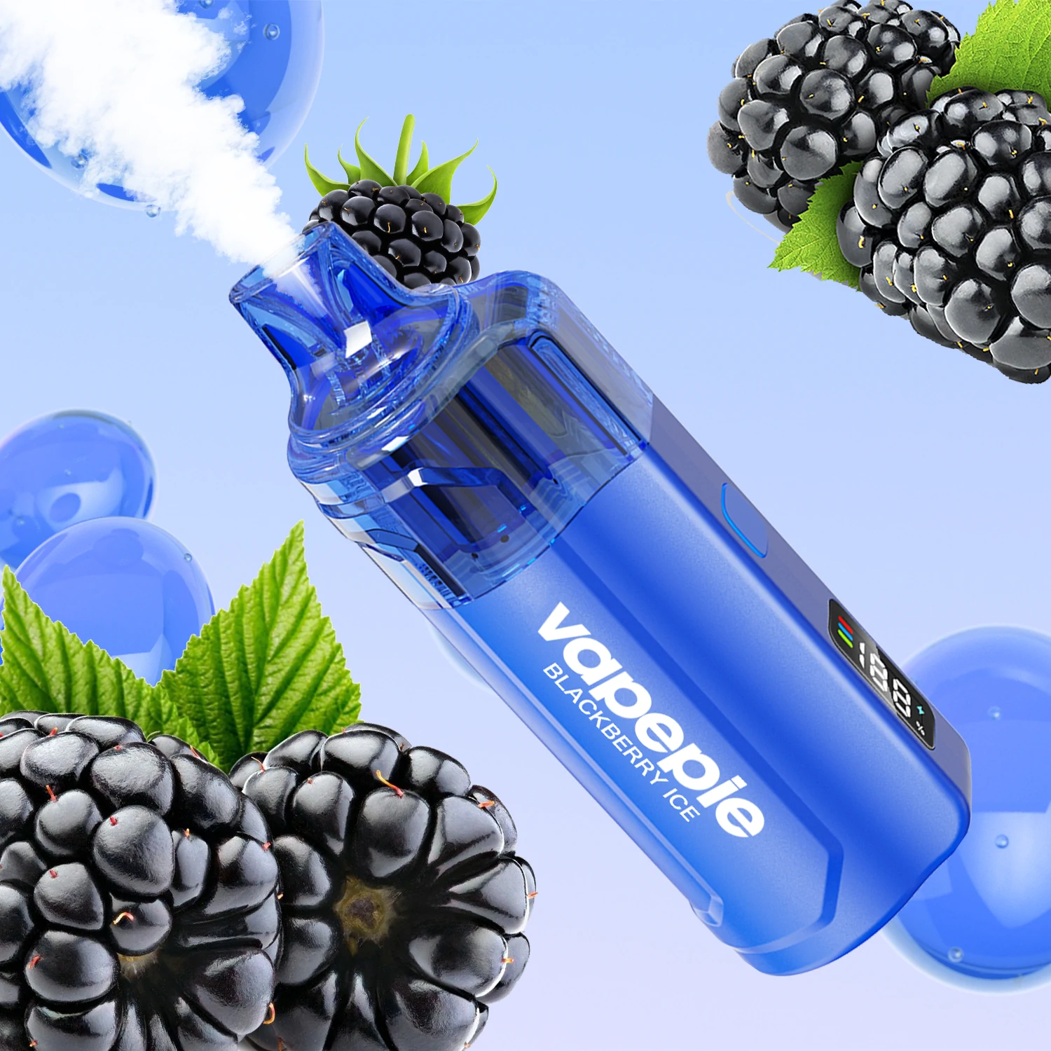 Blackberry Ice VAPEPIE Crystal Pop 15000 PUFFS Blackberry Ice Disposable Vape OzVapeAu - Image 1
