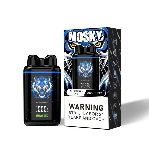 MOSKY NASAL 8000 PUFFS BLUEBERRY ICE Disposable Vape OzVapeAu